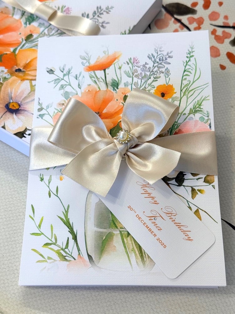 Luxury Personalised Birthday Card with Gift Box