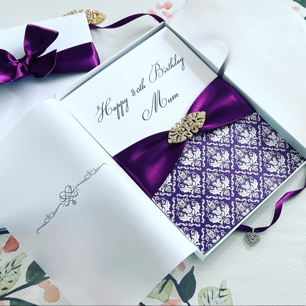 Luxury Classy Birthday Card Personalised and Gift Boxed