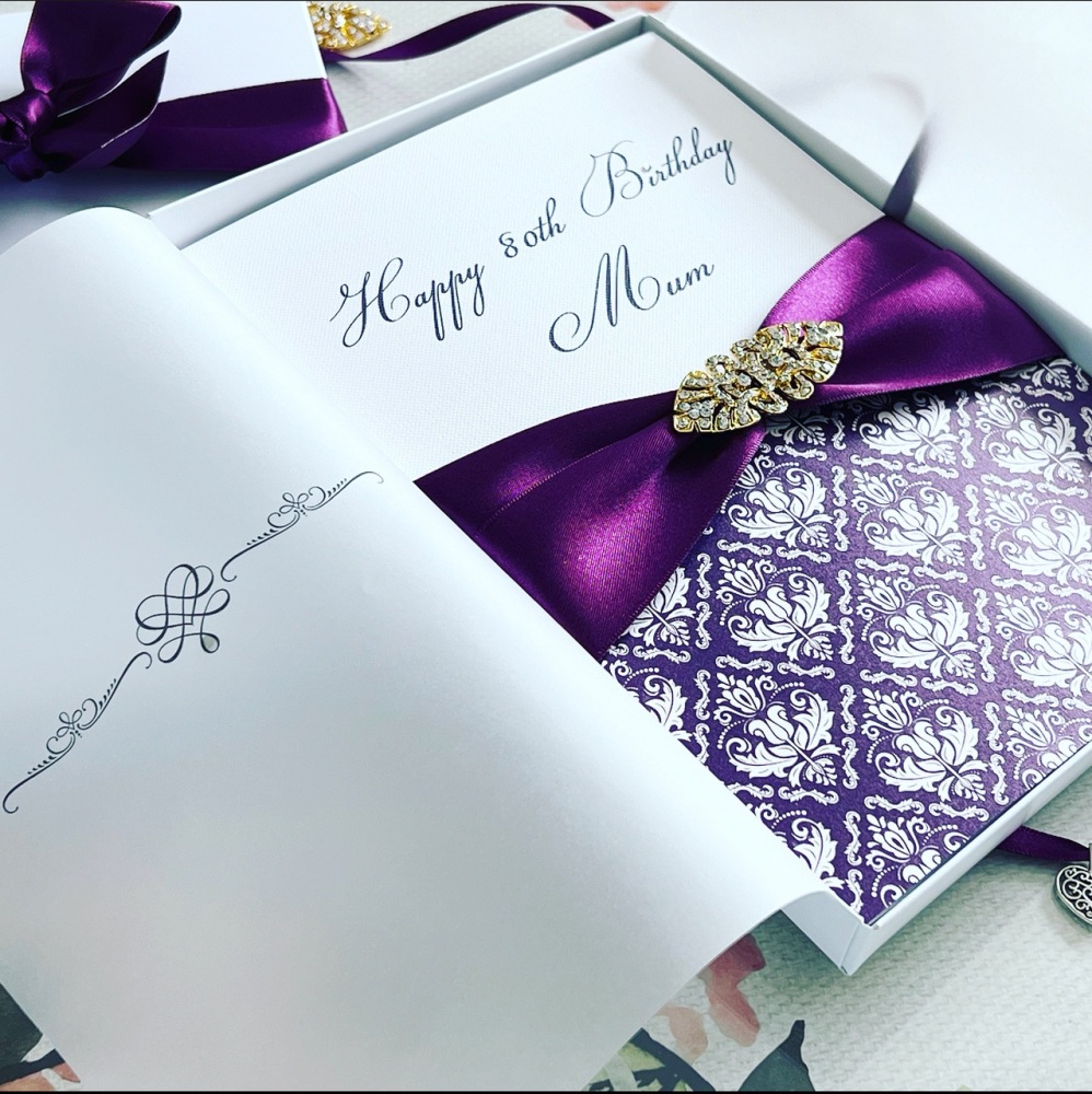 Luxury Classy Birthday Card Personalised and Gift Boxed