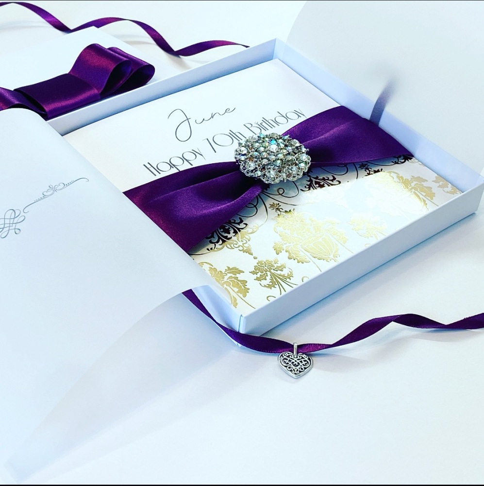 Luxury Birthday Card Personalised and Gift Boxed