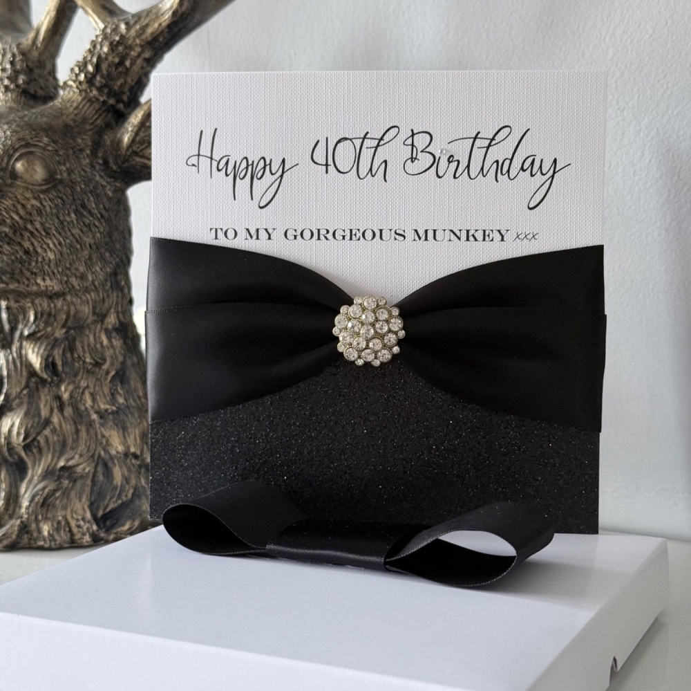 Black and Gold mens luxury birthday card