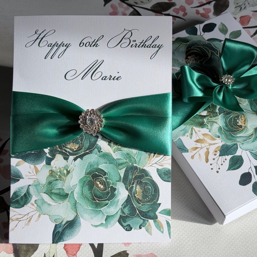 Luxury Milestone Birthday Card with Gift Box