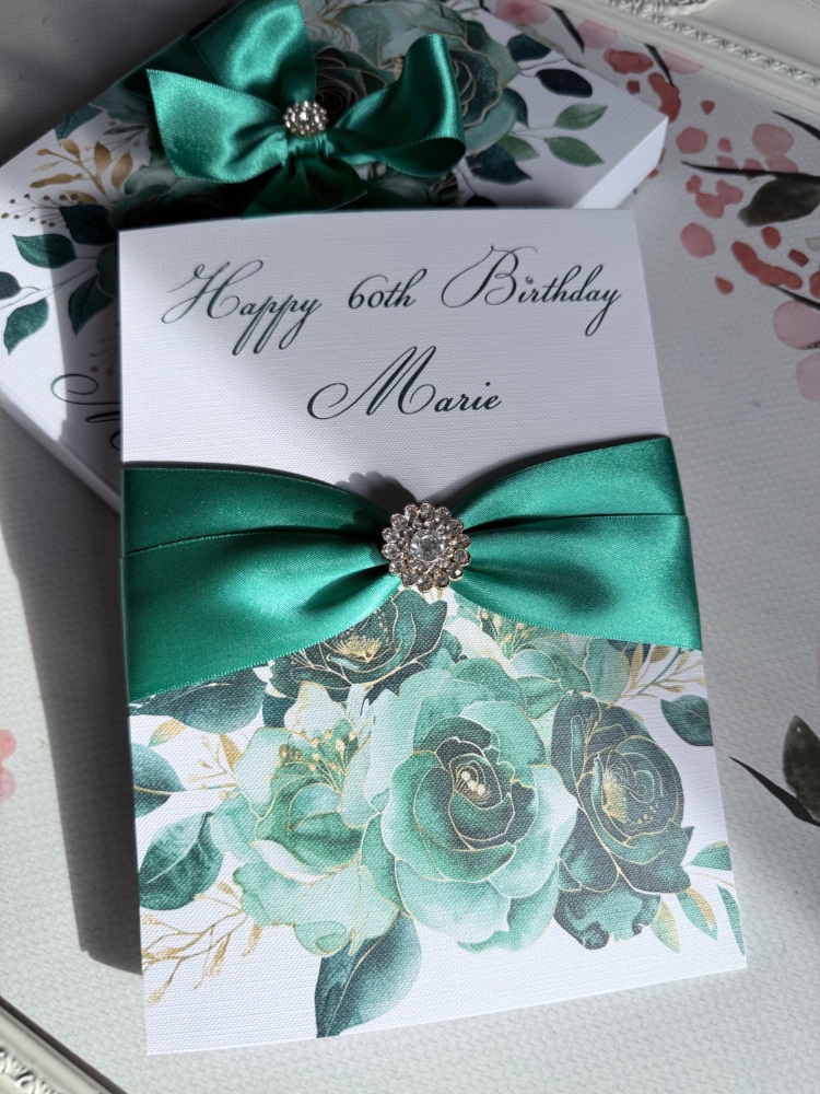 Luxury Milestone Birthday Card with Gift Box