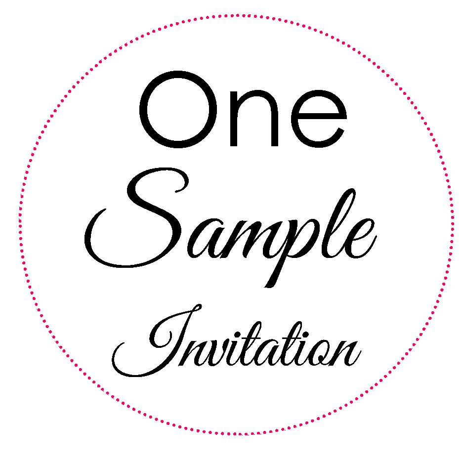 One Sample Wedding Invitation