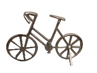 LARGE CYCLE ORNAMENT IN SILVER COLOUR