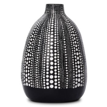 Modern White and Black Textured Dot Vase is an imperfect beauty paint splatter add to the charm and authenticity of each vase. Pampas Grass