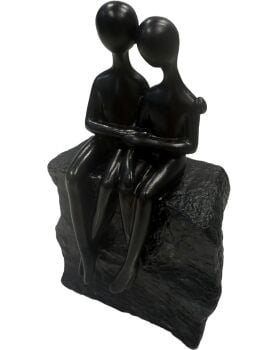 Affectionate Couple Sitting On a Rock Romantic Sculpture Anniversary Statue Love Romantic Figurine ornament for couples Valentine's Day 25