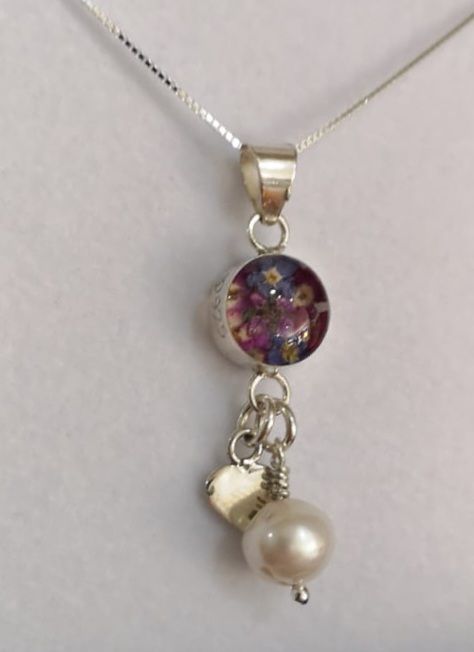 Purple haze  necklace with Sterling silver heart charm pendant with a singl