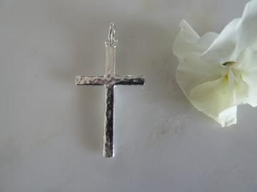 silver cross charm (chain sold separately)