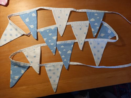 Handmade double sided bunting