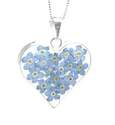 Forget me not heart pendant
