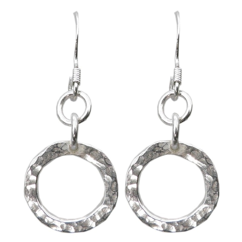 hammered circle earringslesleyhphillips