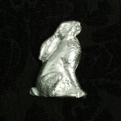 Pewter Hare brooch