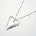 Recycled aluminium heart pendant - small