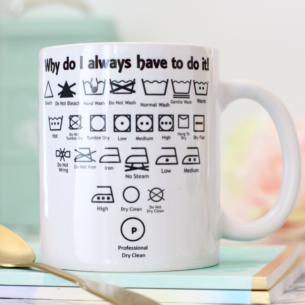 Witty Ceramic Mug - Washing machine study guide