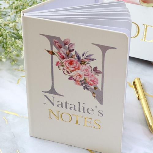 Personalised Notebook - swirl dress