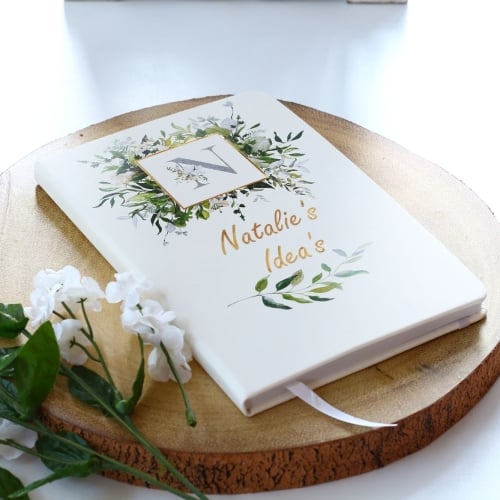 Personalised Notebook - Gold Botanical