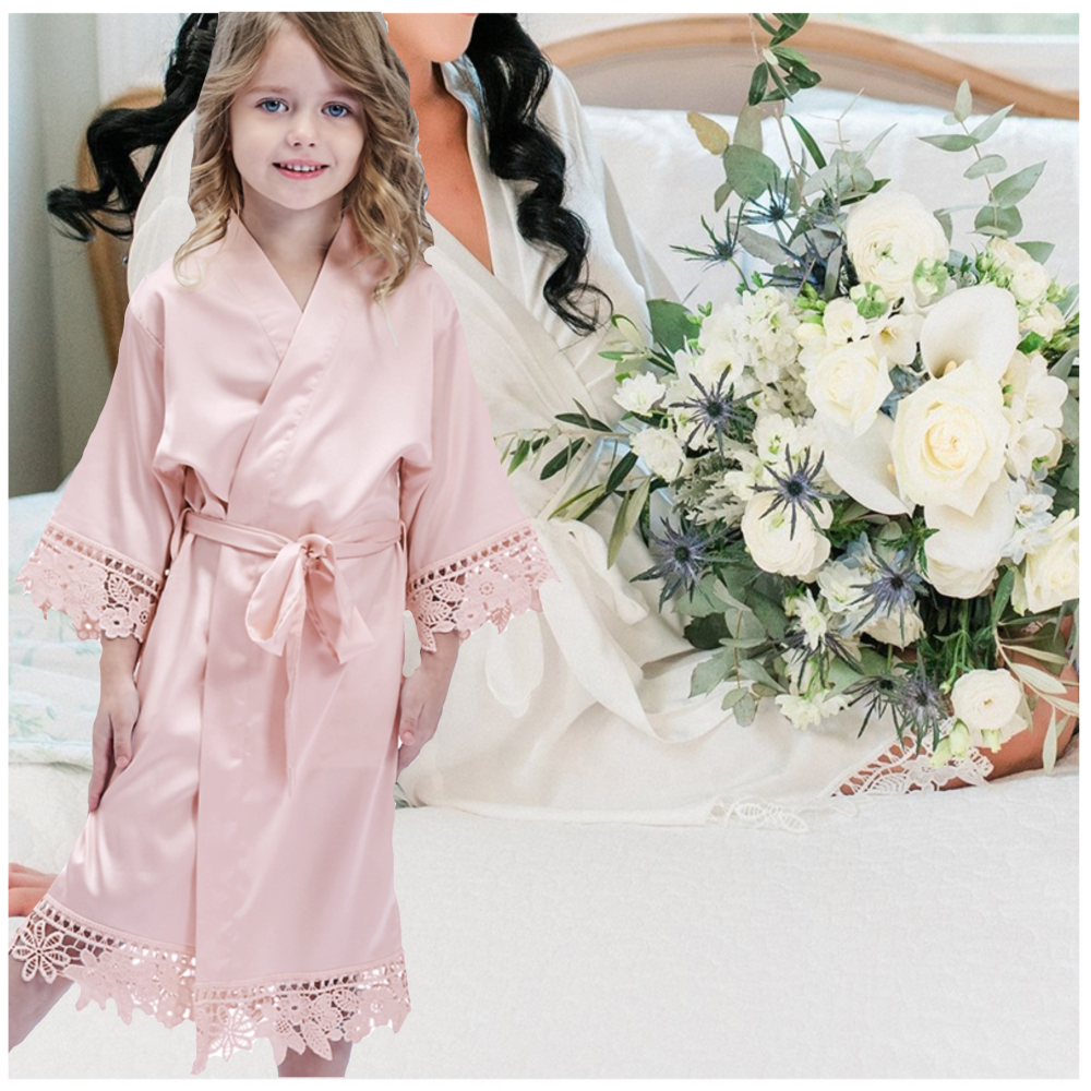 <!-- 001--> Children's Satin Lace Gown (Ch)
