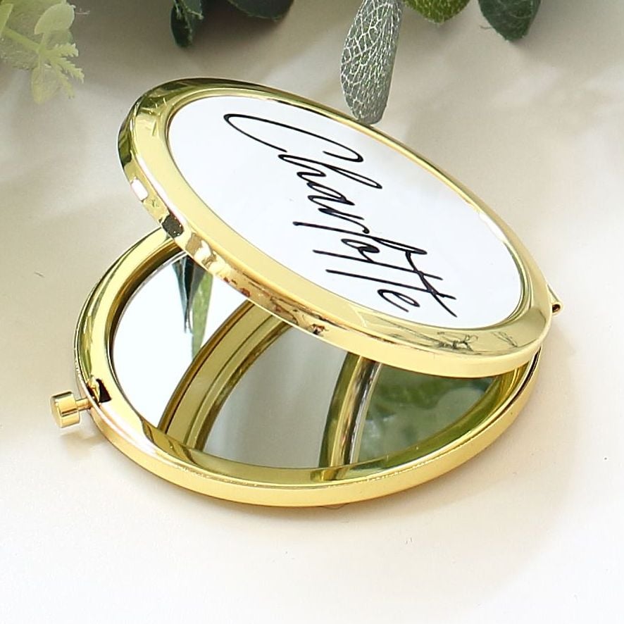 <!-- 081 --> Gold Compact mirror - 8 designs to choose