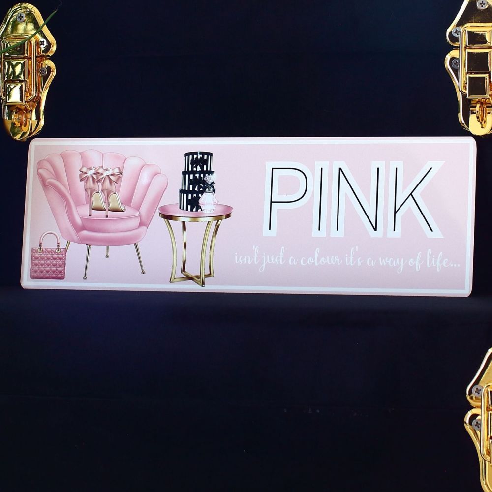 <!-- 183 -->Metal sign - PINK