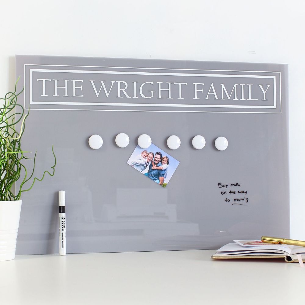 Acrylic magnetic dryerase notice board