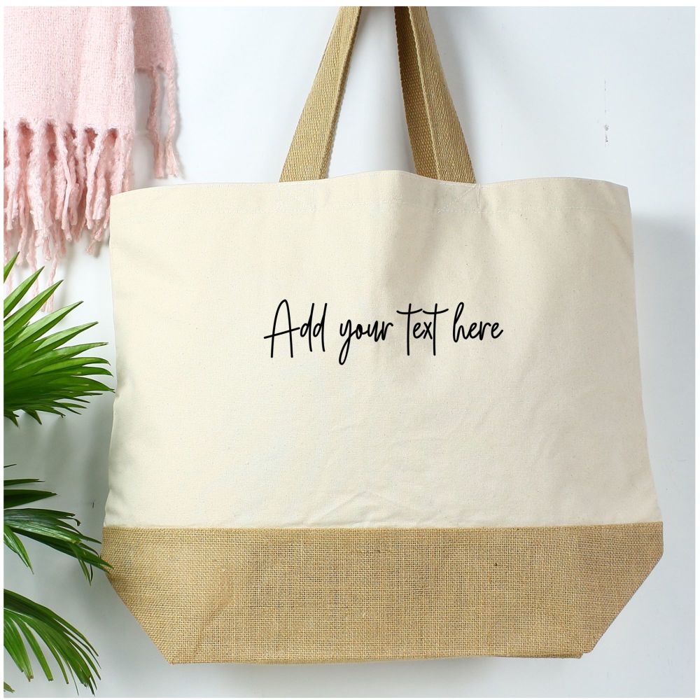 <!-- 081--> Cotton canvas shopper - Any Text
