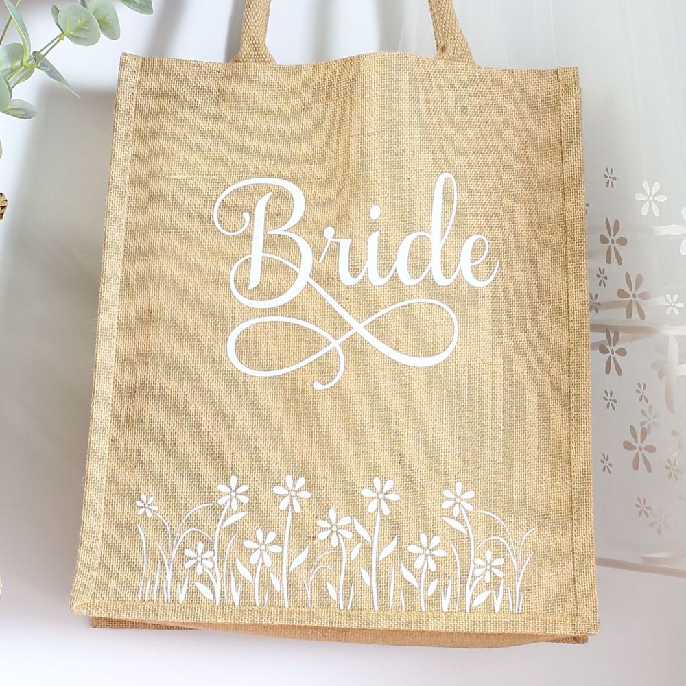 <!-- 076--> Jute Tote bag - Bride