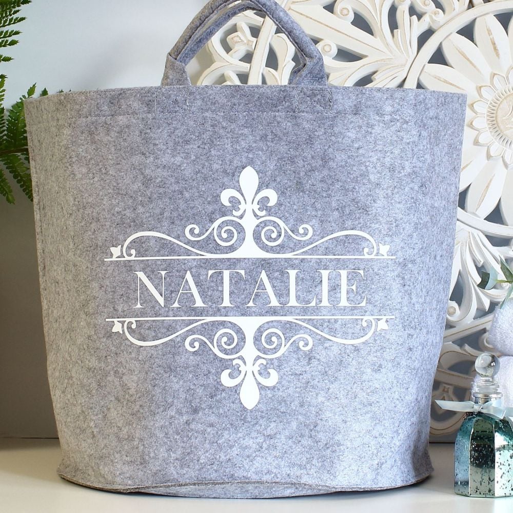 Large felt storage - Ornate name