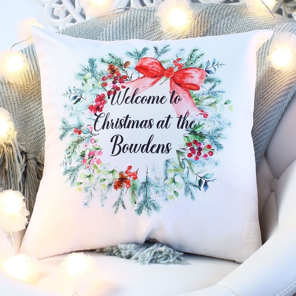 <!-- 081 --> Cushion - Christmas Wreath