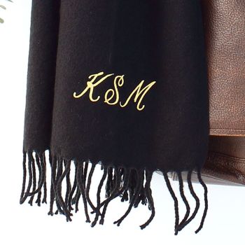 Personalised unisex scarf - Fancy initials