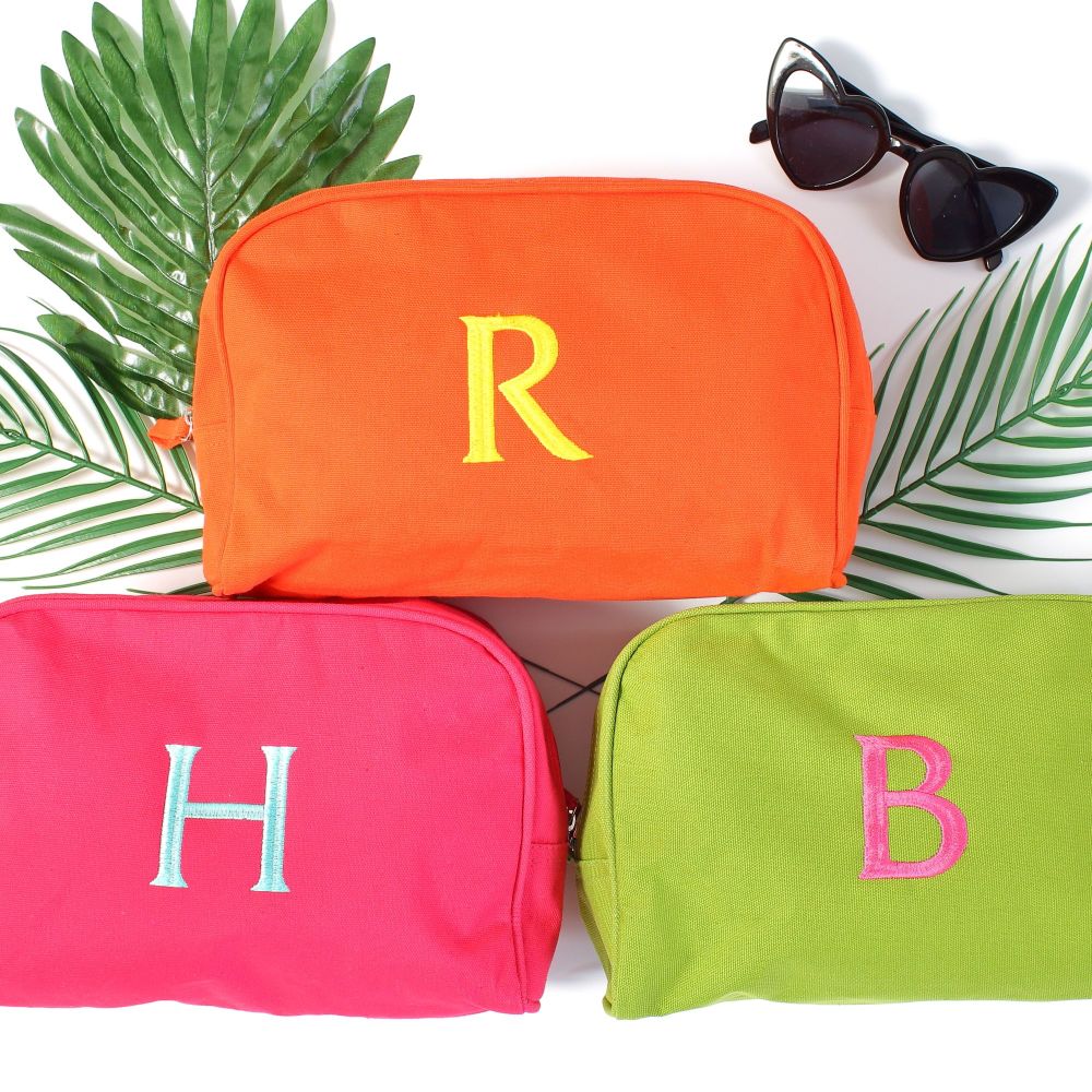 <!-- 082--> Embroidered toiletry bags