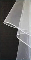 W22 - Crinoline Edge Extra Wide Veil 2 Tier