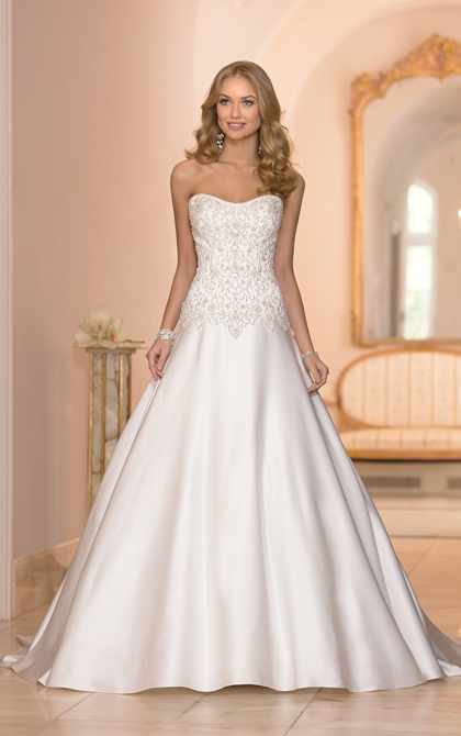 New Stella York Satin & Beaded A-Line Gown - Style 5973 - Size 18