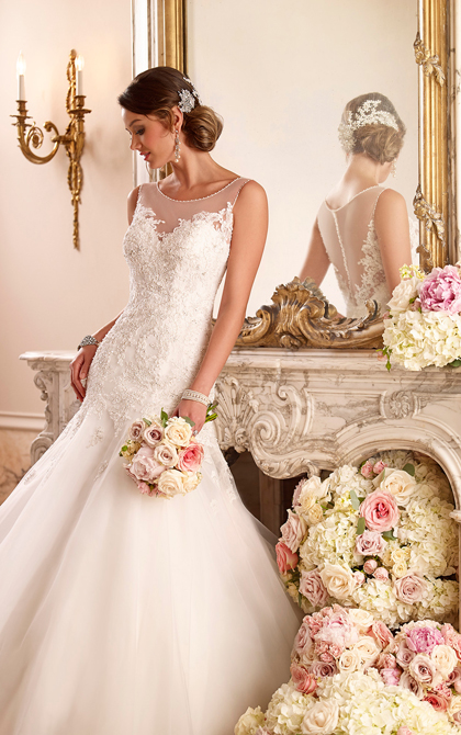 New Stella York Satin & Beaded A-Line Gown - Style 5973 - Size 18