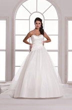 D'Zage Stunning White Princess Style Wedding Gown - Size 10