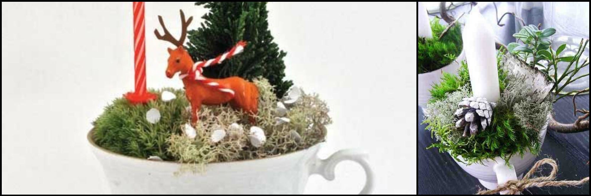 christmas decorations teacup