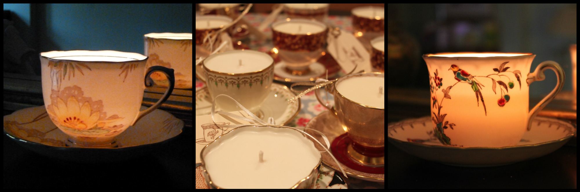 teacup candles christmas