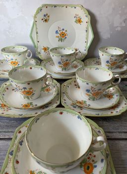 Shelley "Posie Spray" tea set for six or twelve