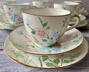 Crown Staffordshire Bone China Tea Set for Six