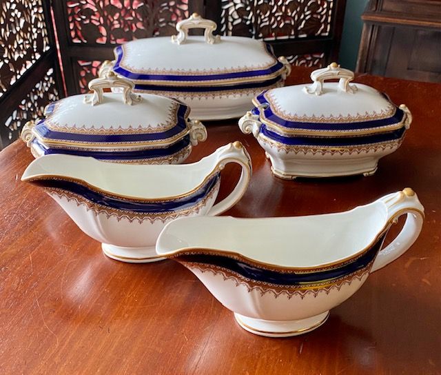 Collection of Antique Royal Worcester Vitreous Serveware