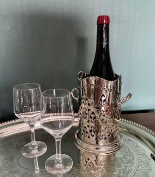 Edwardian Silver Plated Bottle Holder 