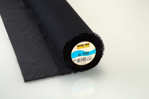 Vilene G700 Black - Medium, woven cotton, iron on fusible interfacing - met