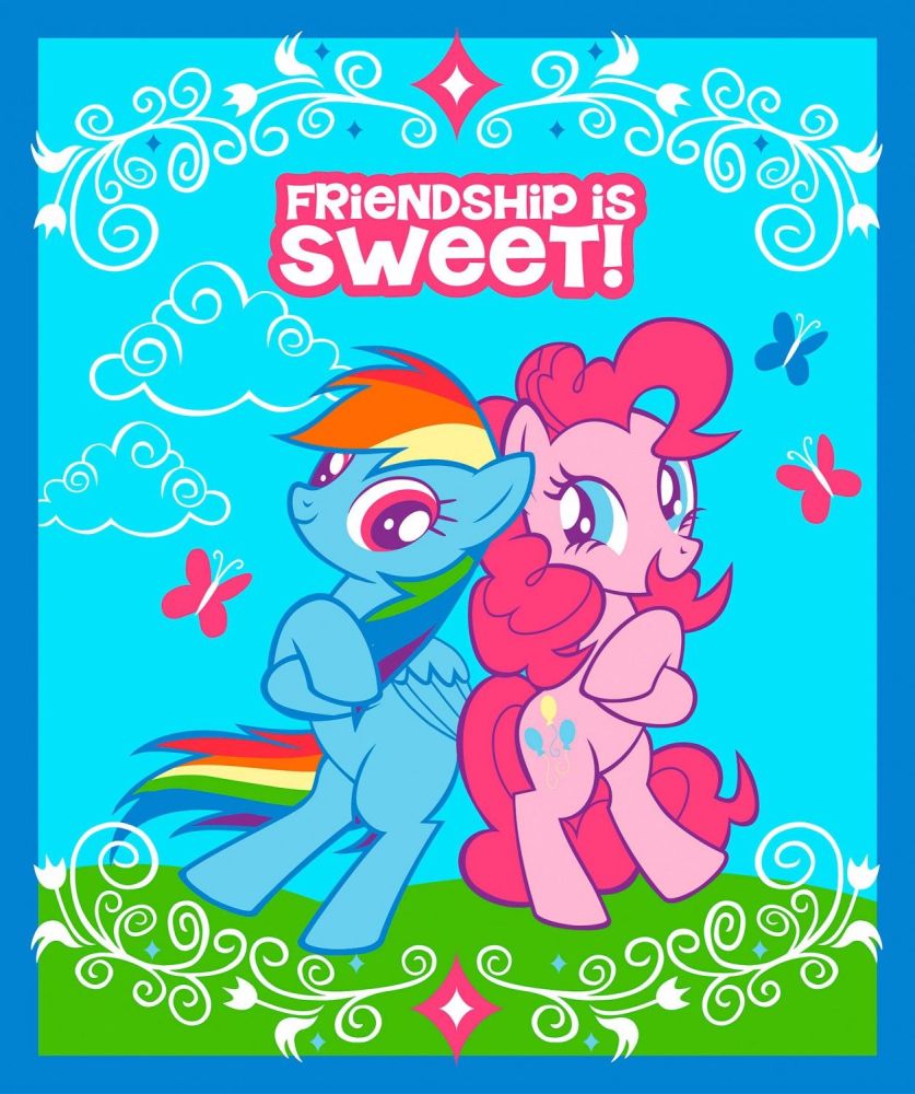 My Little Pony Fabric - Friendship is Sweet - Panel - 100% Cotton