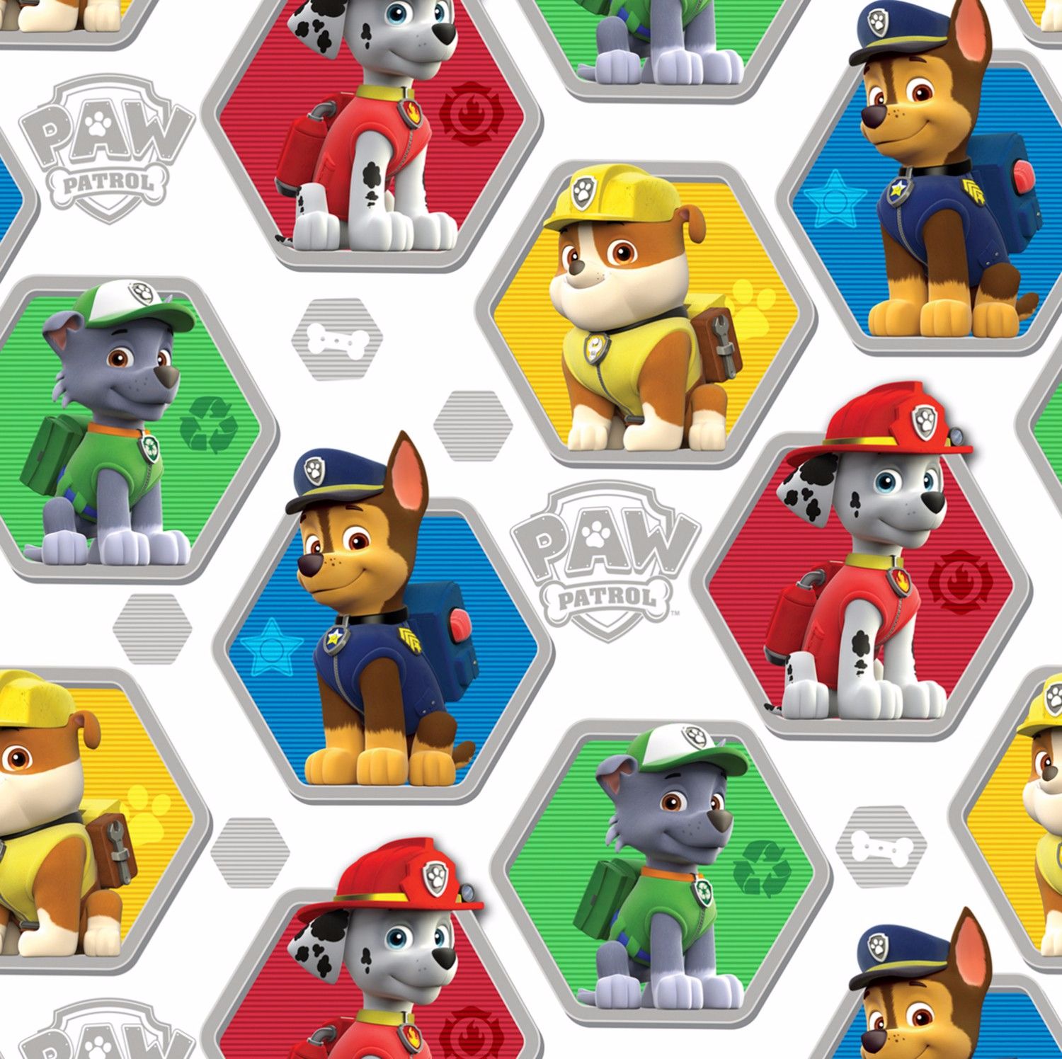 Paw Patrol Fabric - Rescue - White - 100% Cotton | eBay