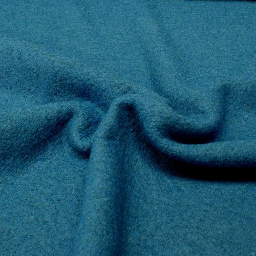 Boiled Wool Viscose Blend - Blue - 40% Wool, 60% Viscose - Half Metre