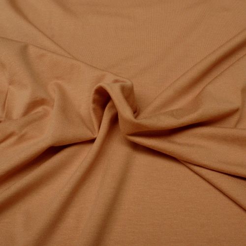 Viscose Stretch Jersey Knit Fabric - Plain Peach - 95% Viscose, 5% Lycra - 