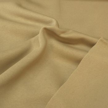 Plain Jogging / Sweatshirt Fabric - Sand - 70% Cotton, 30% Polyester - Half Metre