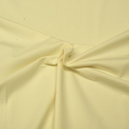 Stretch Jersey Knit Fabric - Plain Cream - 95% Cotton 5% Lycra Half Metre