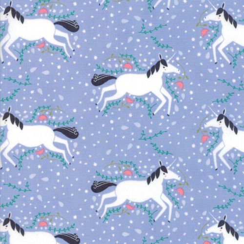 Moda Fabric - Enchanted - Unicorns Galore - Lavender - 100% Cotton 