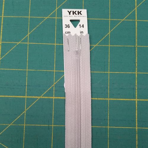 YKK - 36cm 14 inch Zip - Grey 